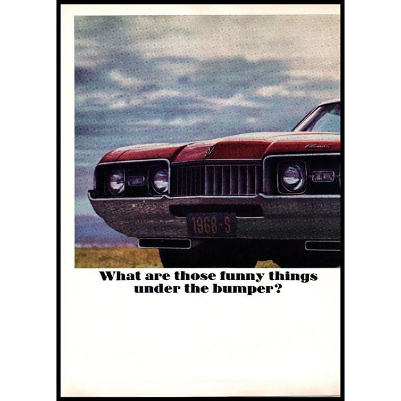 1968 Oldsmobile Cutlass S Coupe 2 Page Vintage Print Ad Red Rocket V8 Wall Art - Picture 2 of 3
